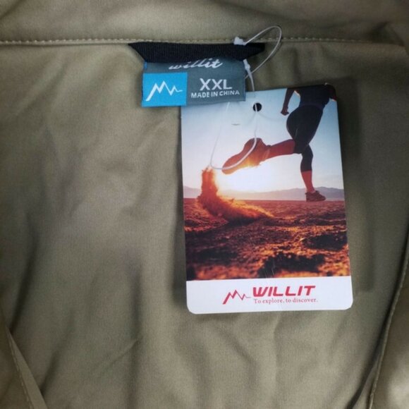 Willit Khaki Lightweight Soft-Shell Sleeveless Zip Front Vest Mens Size XXL NWT - Picture 12 of 14